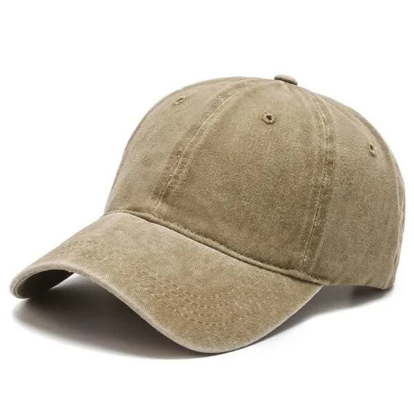 Keps Vintage Distressed Jeans Pesty Strapback Khaki Beige beige one size