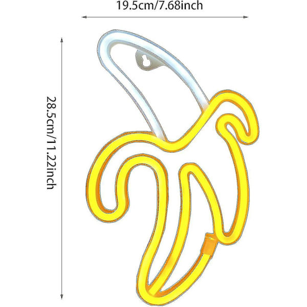 Banan Neon LED Neon Vægmontering Neon Til Hjemmeindretning Batteri Og Usb Betjent Neon Natlys Neon Skilte Lys Op Børns Soveværelse Fest Jul Bryllup