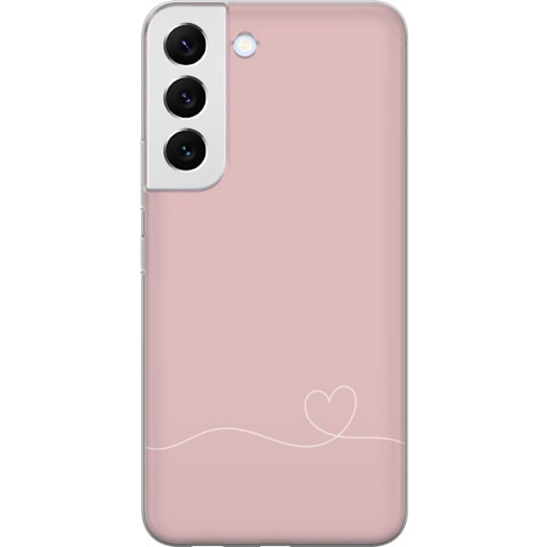 Samsung Galaxy S22 5G Läpinäkyvä Kuori Vaaleanpunainen Aivot -kuvio