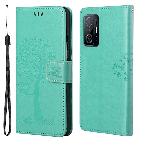 Xiaomi 11T / 11T Pro Etui Trykt Læder Grøn