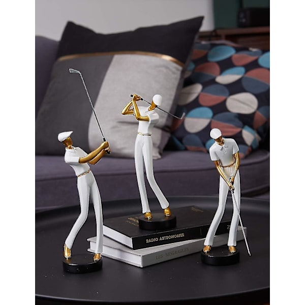 Amoy-art Golfer Statyett Figur Dekoration Modern Inredning Vardagsrum Konst Present Harts 24cmhsection A