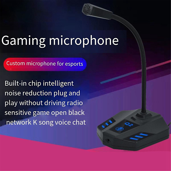Q2 Desktop Svanehals Kondensatormikrofon Xlr Konferencemikrofon Til Møder/stemme/spil, Usb
