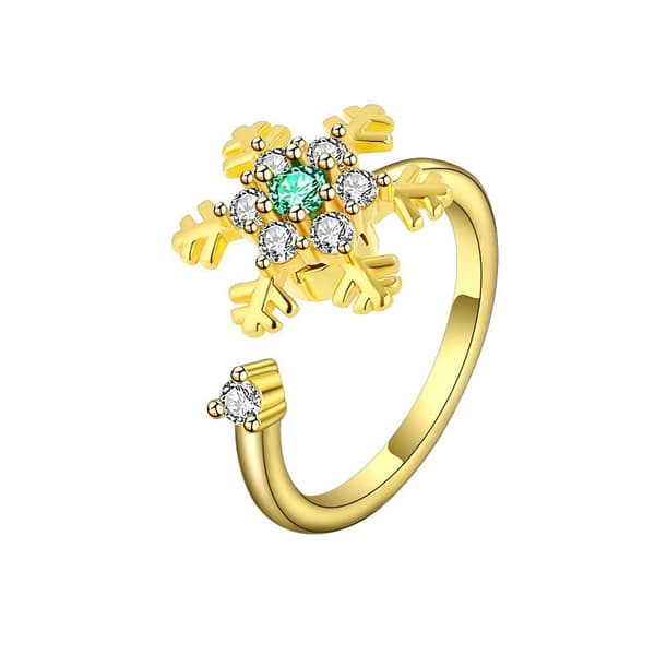 Anxiety Rings Adjustable Fidget Anxiety Rings (Snowflake)