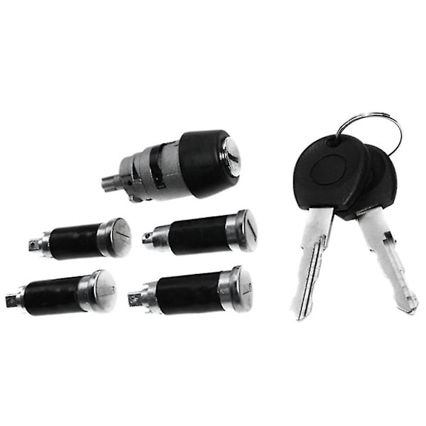 1 set tändningslås 4 dörrlåscylinder 2 701837205 för T4 Iv 1990-2003 Transporter Double Barn Do