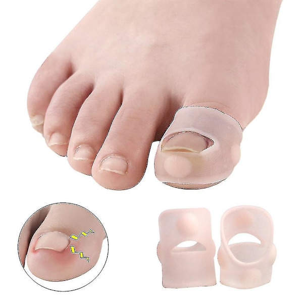 6pairs Ingrown Toenail Corrector Sleeves Elastic Silicone Ingrown Toenail Correction Tool