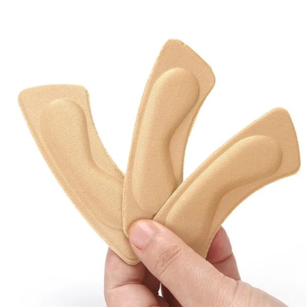 5 Paria Liimaavaa Kangaskenkää Takaosan Kantapäätyynyt Pehmusteet Vuori Grip-Kengät Pehmusteet Liukumattomat Kantapäätarrat Beige