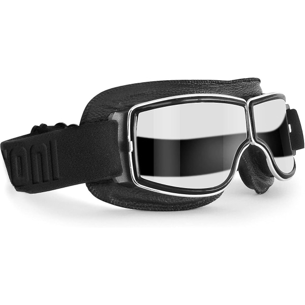 Motorcycle Goggles Goggles For Black Leather And Chrome Frames