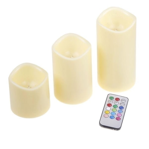 LED-blockljus 3-pack, RGB med fjärrkontroll - Xin