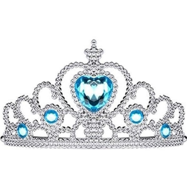Elsa prinsessklänning + tiara/fläta/handskar - 120 cl