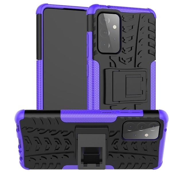Samsung Galaxy A72 - Ultimativt Stødsikkert Cover med Støtte - Lilla Purple Lilla