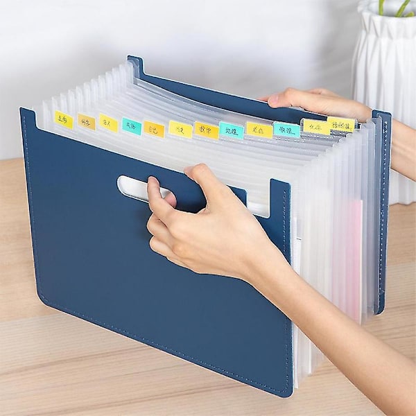 Student Multi-layer Folders,student Multi-function Test Paper Organizer Artifact-horizontal Cut-blue