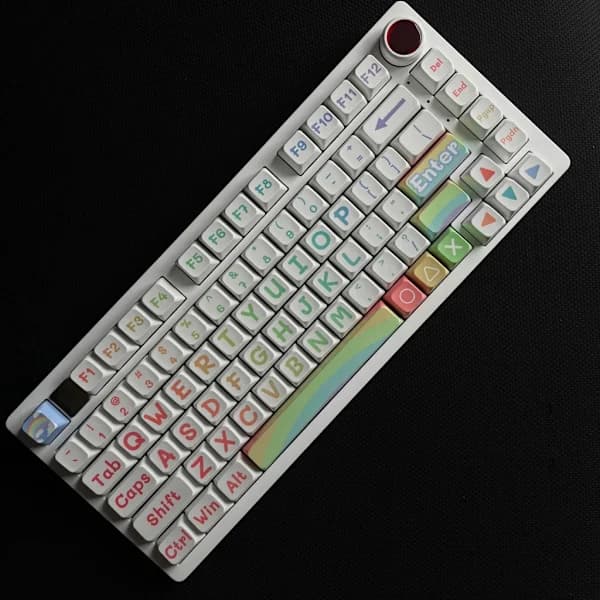 125 Tangentbordsknapper Regnbue PBT Farvesublimering MDA Profil Tangentbordsknapper[co]