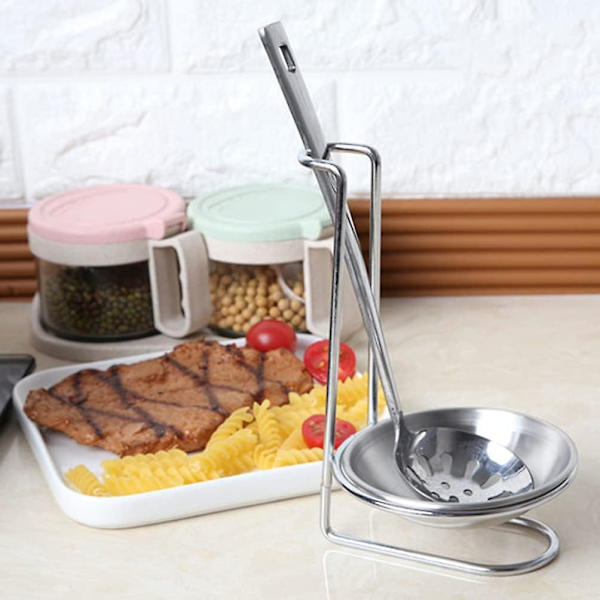 Ske Rest Holder Suppeske Rest Køkken Rustfrit Stål Suppeske Bedste Suppeske Si Holder Stativ Rack Suppeske Holder Ske Holder Stativ