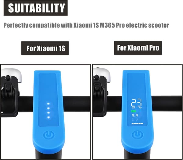 (Blue) Replacement for Xiaomi M365 Pro Waterproof Protective Cover Display Silicone Cover Control Panel Dustproof Waterproof Accessories