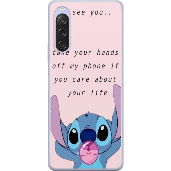 Sony Xperia 10 V Läpinäkyvä Kuori Stitch Onnea