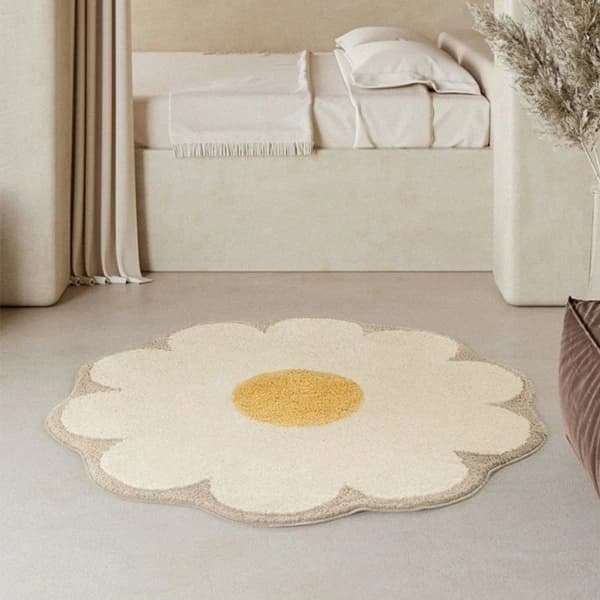 360Home Absorberende Sklisikker Baderomsmatte Blomst 60cm 100*100cm[CO]