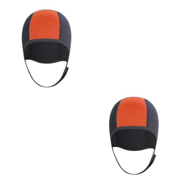 1/2/3/5 Neoprene Diving Cap Protective Ear for Rafting Orange 2.5mm orange 3mm orange 3mm 2Set