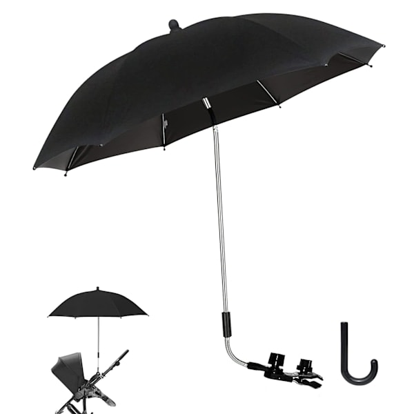 Baby Parasoll Barnvagn Solskydd Paraply för Barnvagn Buggy Barnvagn Rullstol Utomhus Sportutrustning 50+ UV-skydd