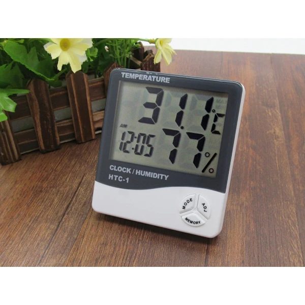 Digitalt Termometer & Hygrometer - Alarm - Klokke - Dato [CO]