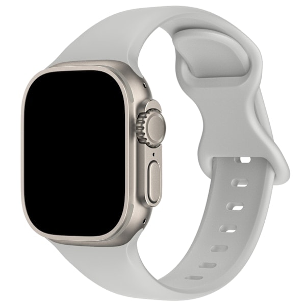 Silikonarmband Fjäril Apple Watch 41/40/38 mm (M/L) Grå
