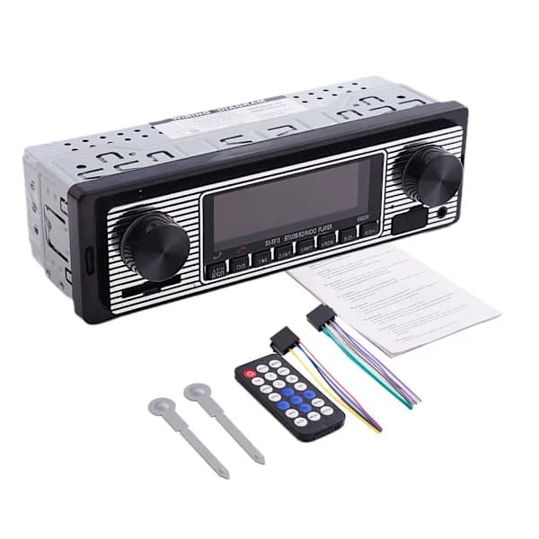 Vintage Bluetooth bilstereo MP3-spiller Lyd FM Aux USB-mottak[co]