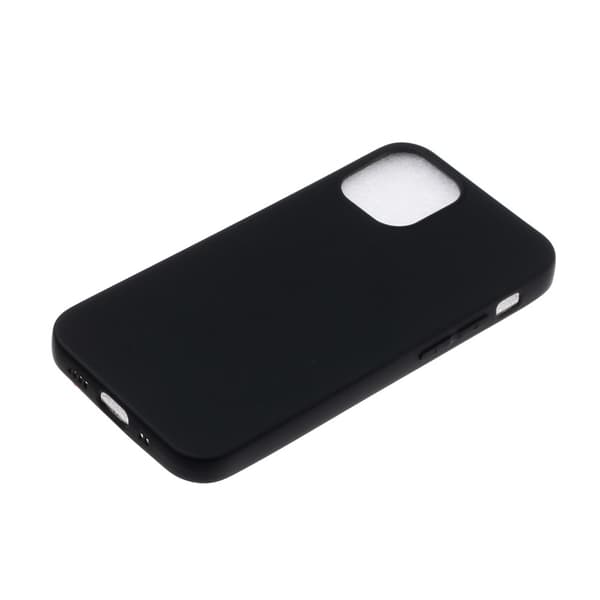iPhone 12 / 12 Pro - Mat TPU Cover - Sort Black Svart