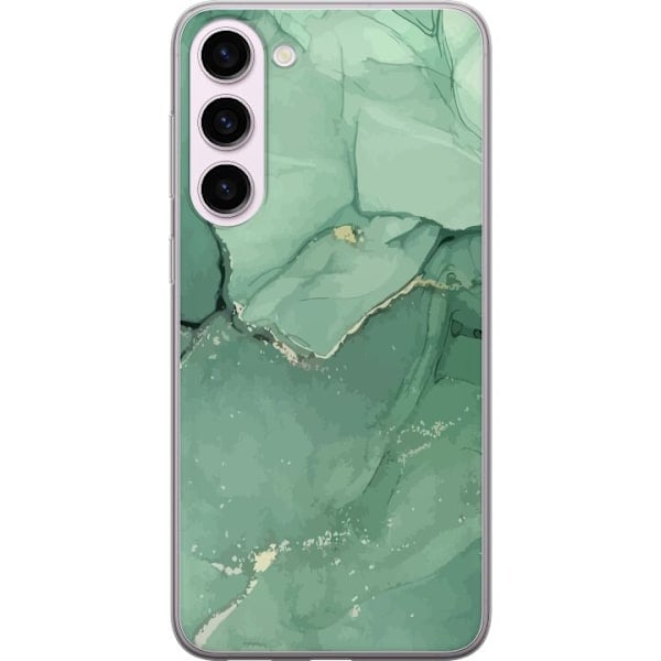Samsung Galaxy S23+ Transparent Skal Grön Marmor