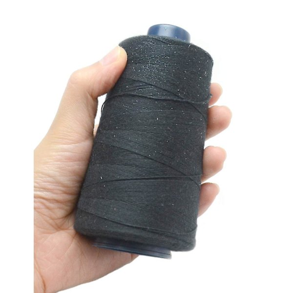 Svart vävtråd 100 % polyester för att göra peruk sömnad hårväft hårförlängning 1 st (1 st, svart)