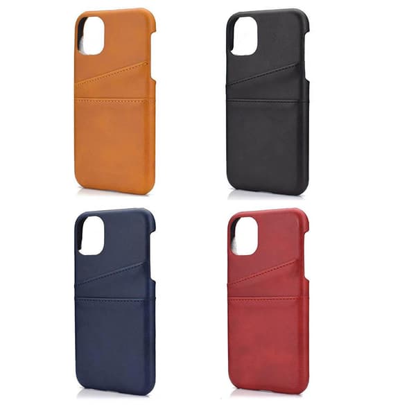 iPhone 12 Pro Max - Praktisk skal med kortholder Mörkblå
