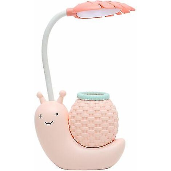 Usb-skrivbordslampa Usb-laddning Barns ögonskydd Cartoon Snail