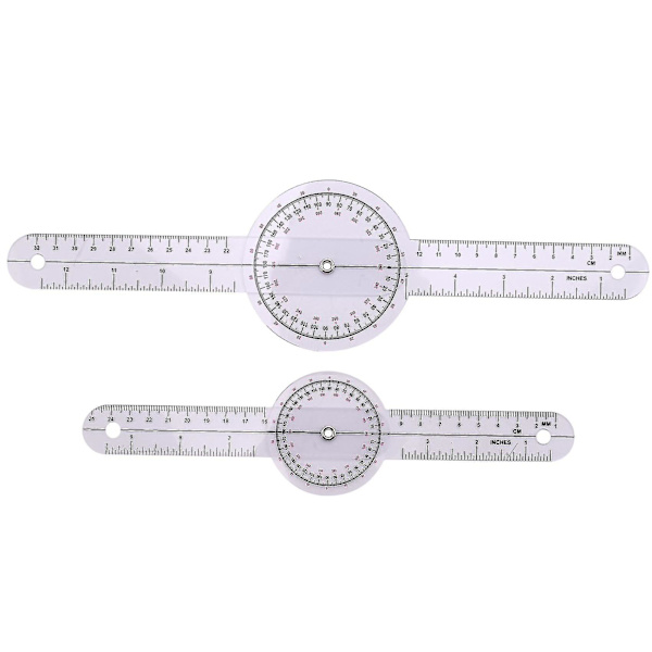 6 stk ryggradslinjal ryggradsfinger goniometer protraktorer multi-linjal vinkel 180/360 graders måling T