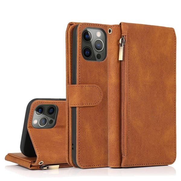 iPhone 12 Pro Max - Elegant Robust Lommebokveske Svart