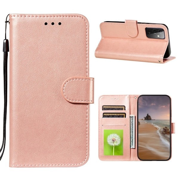 Samsung Galaxy A72 - Lær Etui - Roségull Roségull Roségull