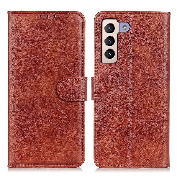 Samsung Galaxy S23 Plus Etui Crazy Horse Læder Brun