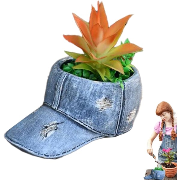 Cowboy Flower Pots | Succulent Flower Pot Ornaments, Creative Succulent Flower Pot Ornaments, Funny Pants Bonsai Pot Resin Flower Pot for Hat