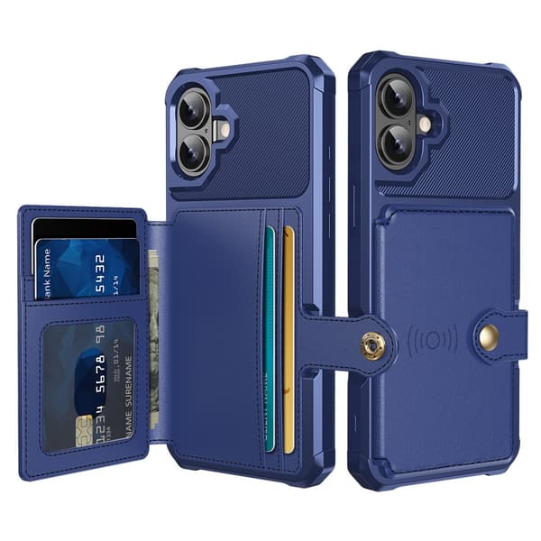 Multi-Slot Etui iPhone 16 Blå