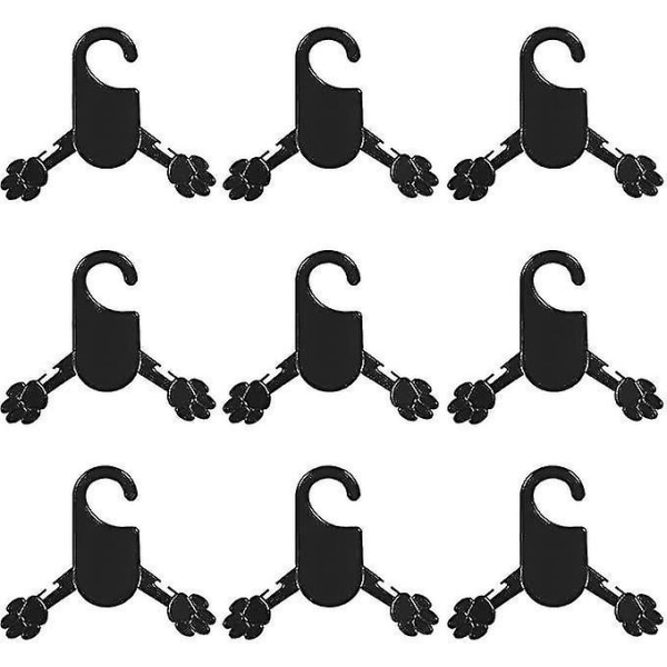 Hanger Hanger Pet Clothes Hanger Cloth Clothing Hanger Fashion Pet Clothing Accessory Pack For Dog Cat Pet, 10 Pieces, Black