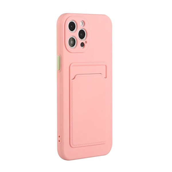 iPhone 13 Pro Kuori Korttitaskulla Vaaleanpunainen