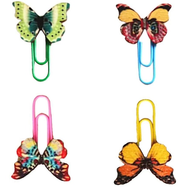 50-pack Fashion Butterfly Paper Clips Kreativa Söta Cartoon Binder