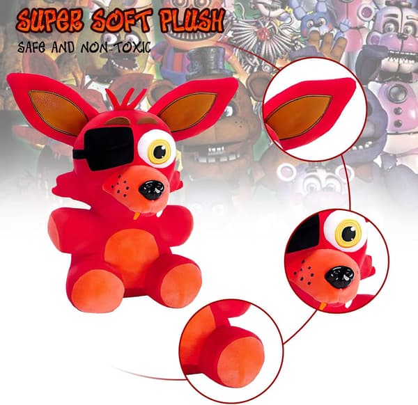 Stuffed Animal, Five Nights at Freddy's 7.1\"/9.8\" Plush | Foxy | One