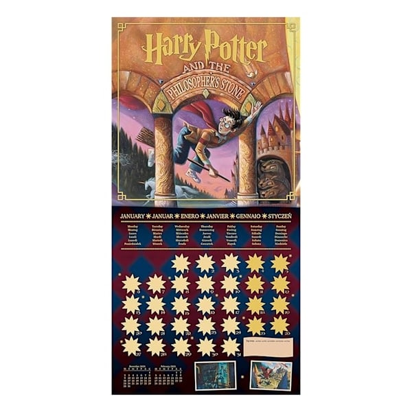 Harry Potter Litterär 2025 Kvadratisk Kalender En Storlek Flerfärgad Multicoloured One Size
