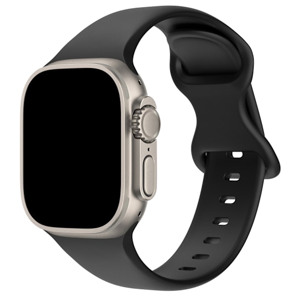 Silikoni Ranneke Butterfly Apple Watch 41/40/38 mm (S/M) Musta