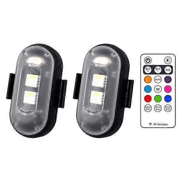 Farvede LED-stroboskop Flylys 1 stk.[co]