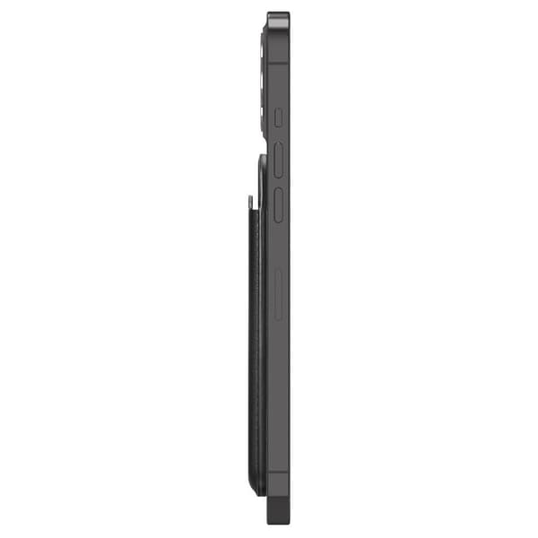 Spigen Valentinus Magnetisk Kortholder Sort Svart PU skinn