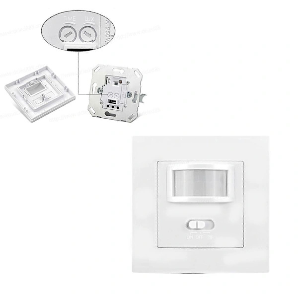 raröd PIR-rörelsesensor för infälld montering 140 Vit 110-240V LED[CO]