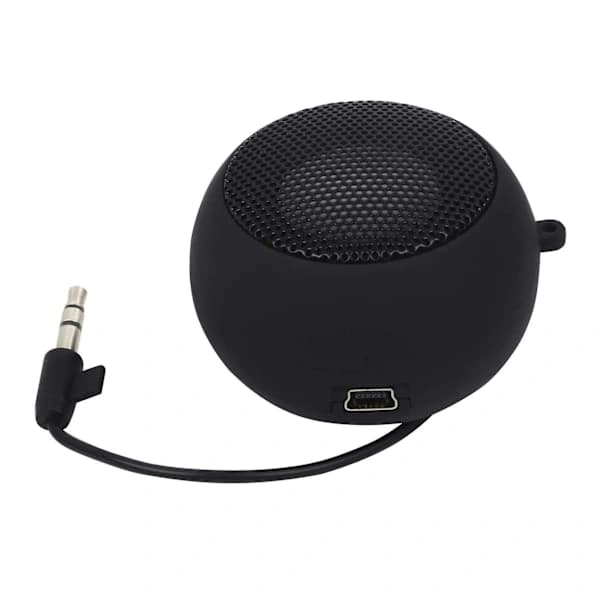 Mini Speaker Portable Rechargeable Travel Speaker With Aux Input Wired 3.5mm Headphone Jack black