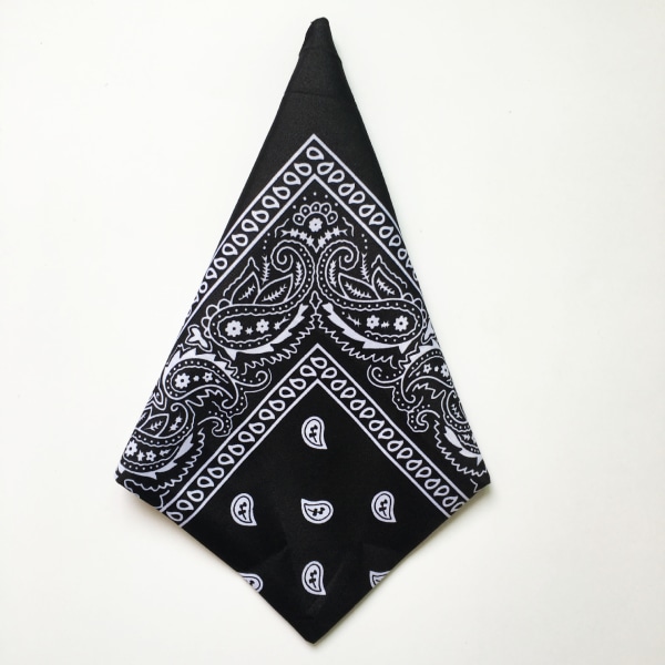 Bandana Paisleymönster halsdukar Svart，2st