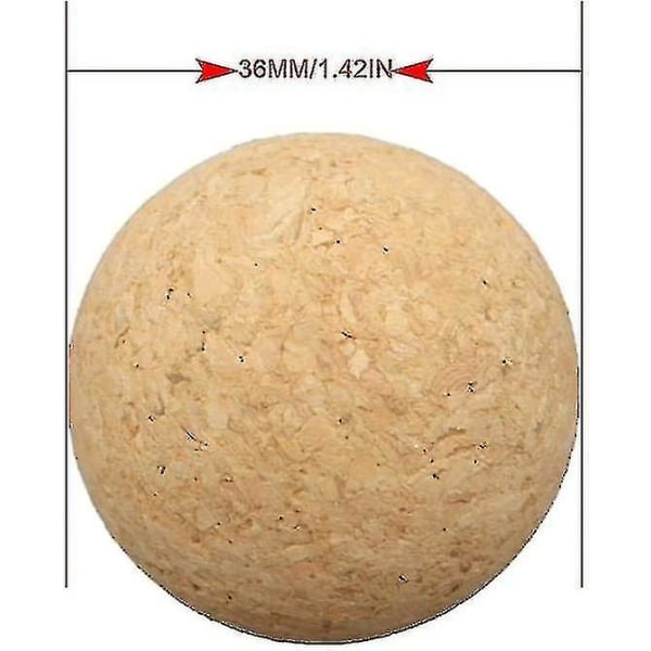12 stk. korkbolde til bordfodbold, naturlige korkbolde meget stille (diameter 36mm)