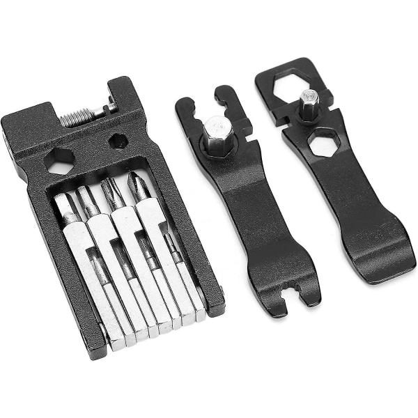 Bike Multi Tool Repair Kit, 20 In 1 Slim And Compact Bicycle Repair Tools Set Multipurpose Cycling Bike Tools With Detachable Spanners(1pc, Blac -t