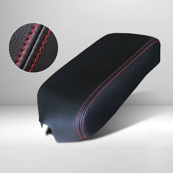 Til 2012 - 2017 Bil Mikrofiber Læder Konsol Armlæn Panel Beskyttende Trim Sort[co]